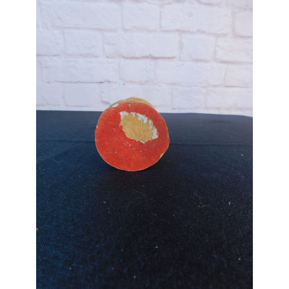 Vintage Hand-Carved Wood Ganesh Idol Elephant God Statue with Umbrella 6.25"