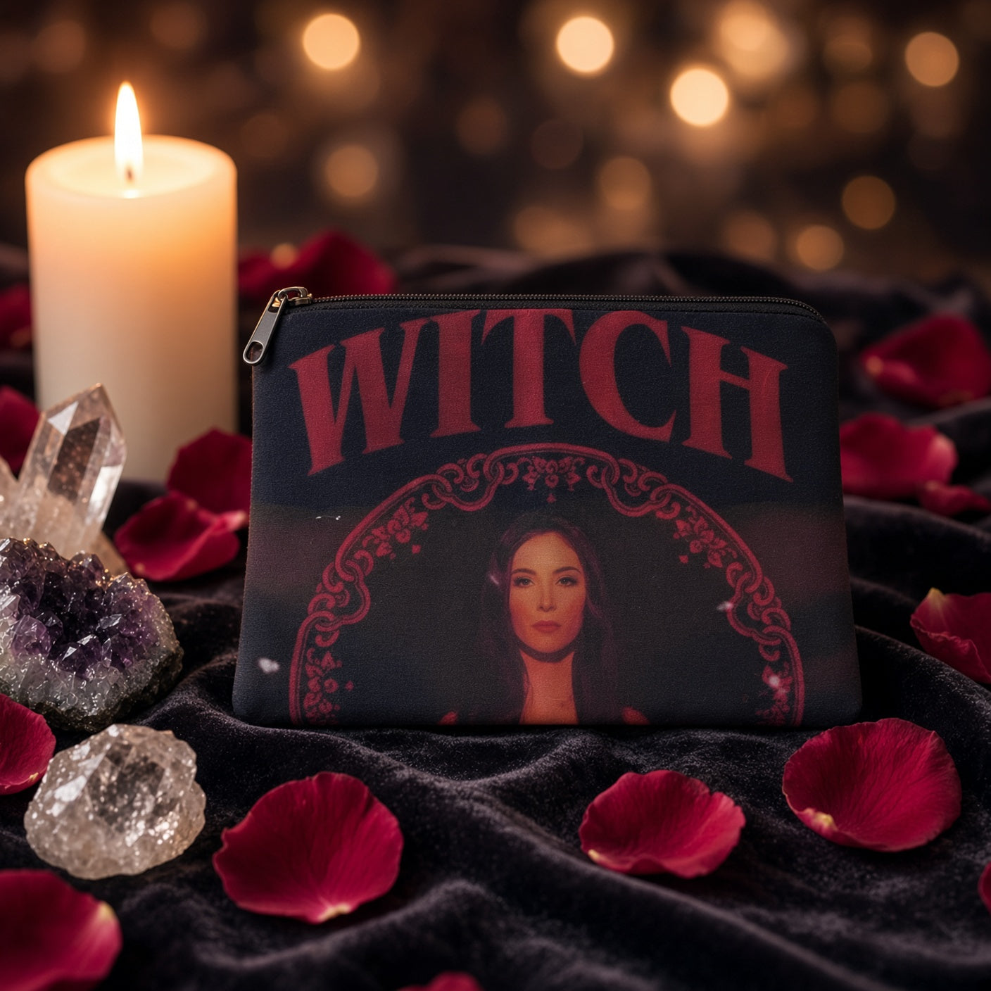 Love Witch Zipper Pouch Small Makeup & Travel Bag