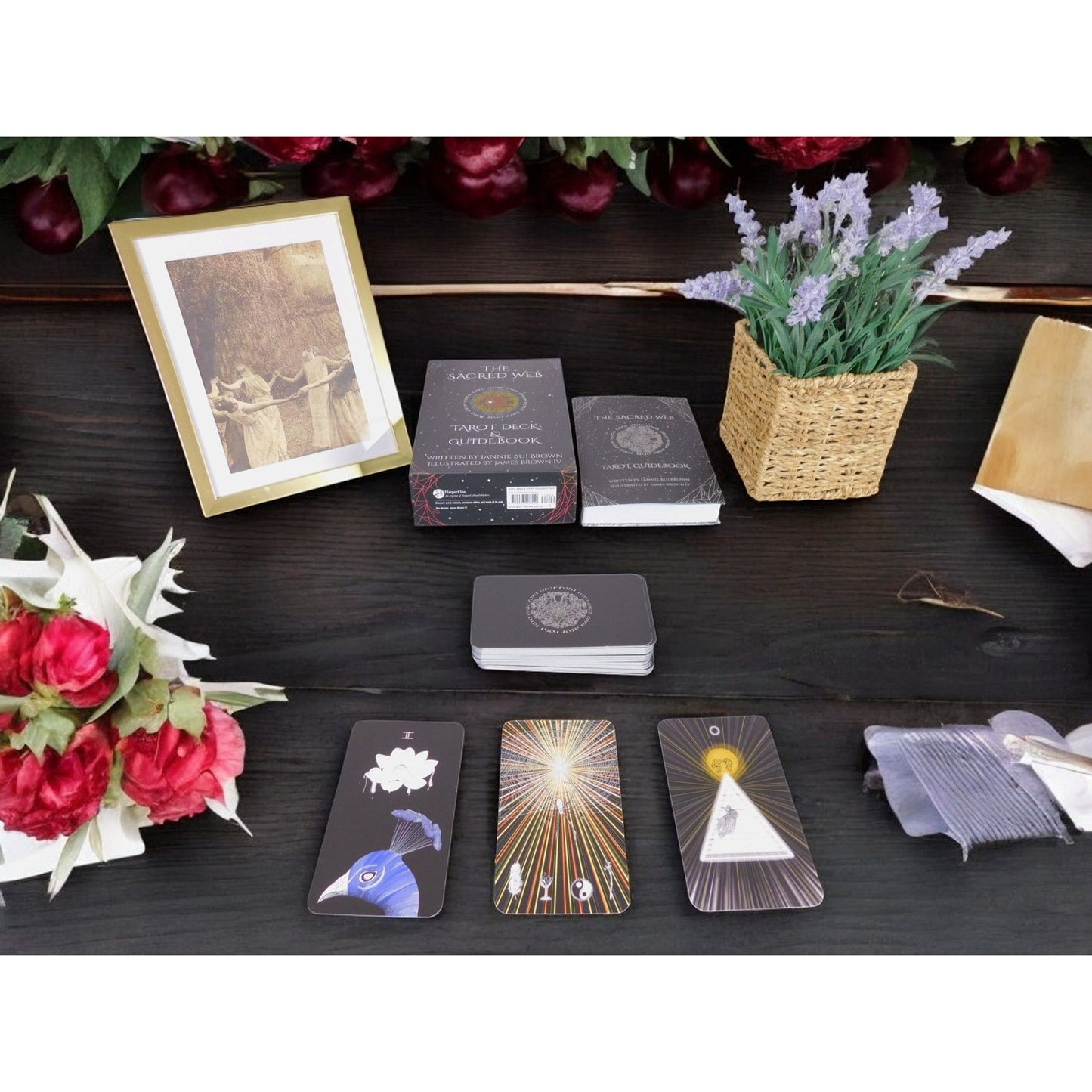 The Sacred Web Tarot by Jannie Bui Brown, Complete Deck and Guidebook NEW