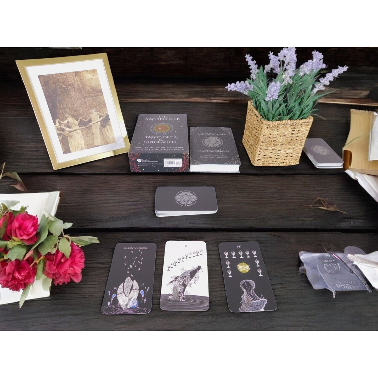 The Sacred Web Tarot by Jannie Bui Brown, Complete Deck and Guidebook NEW