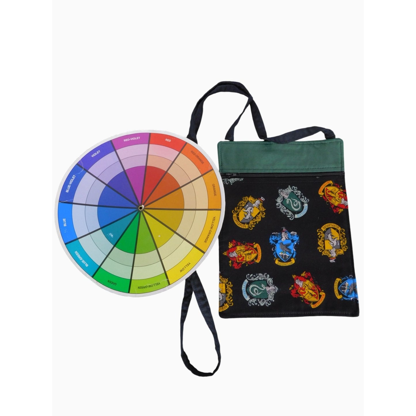 Harry Potter House Crests Crossbody Bag - Handcrafted 9.5" x 6.5"