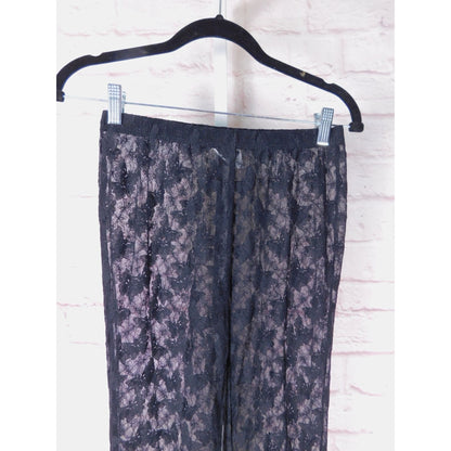 Wild Fable Black Lace Swim Cover Pants Small Sheer Beachwear