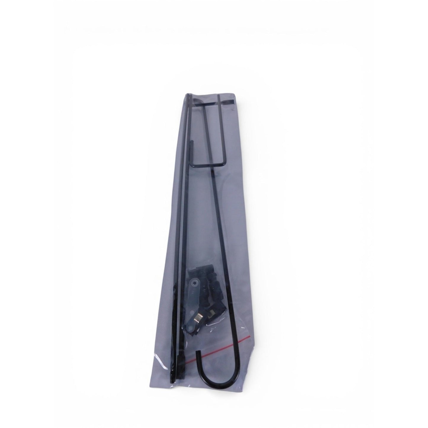 35" Black Garden Flag Holder - Metal Yard Stake with Anti-Wind Clips & Stoppers