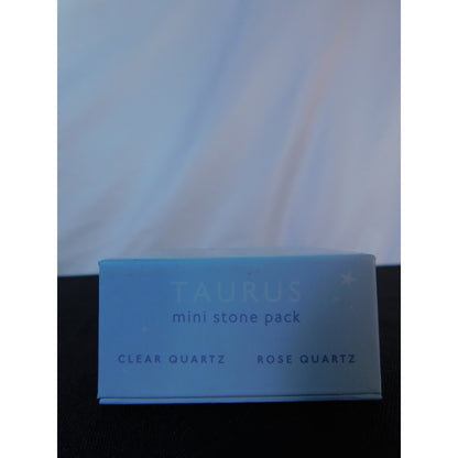 Taurus Zodiac Crystal Stone Pack Clear Quartz Rose Quartz Healing Energy Gift Se