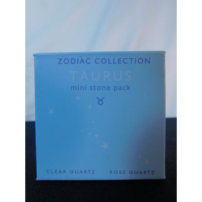 Taurus Zodiac Crystal Stone Pack Clear Quartz Rose Quartz Healing Energy Gift Se