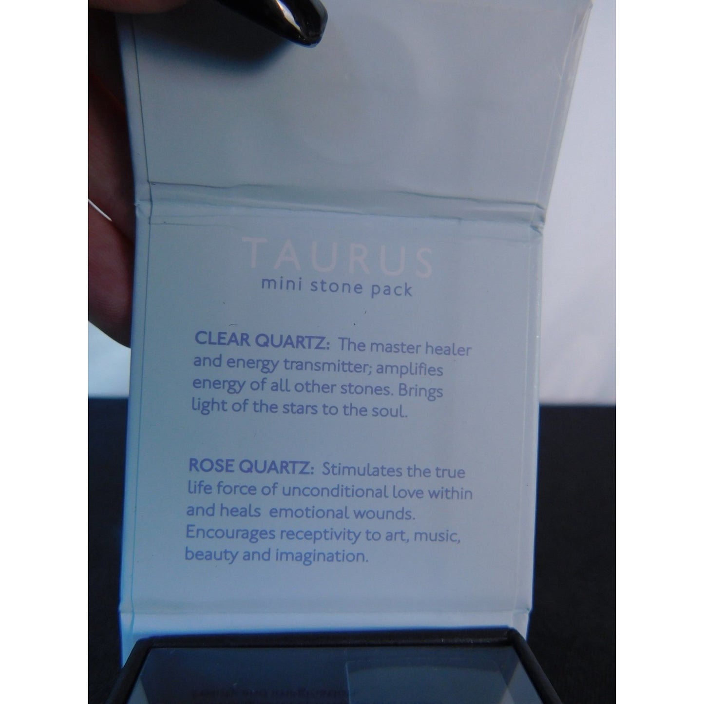 Taurus Zodiac Crystal Stone Pack Clear Quartz Rose Quartz Healing Energy Gift Se