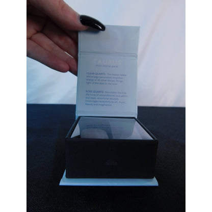 Taurus Zodiac Crystal Stone Pack Clear Quartz Rose Quartz Healing Energy Gift Se