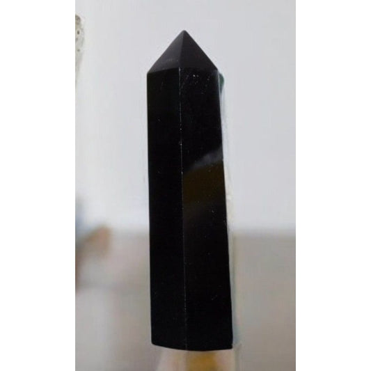 Black Obsidian Crystal Tower 2.8"-3.1" Polished Energy Healing Stone