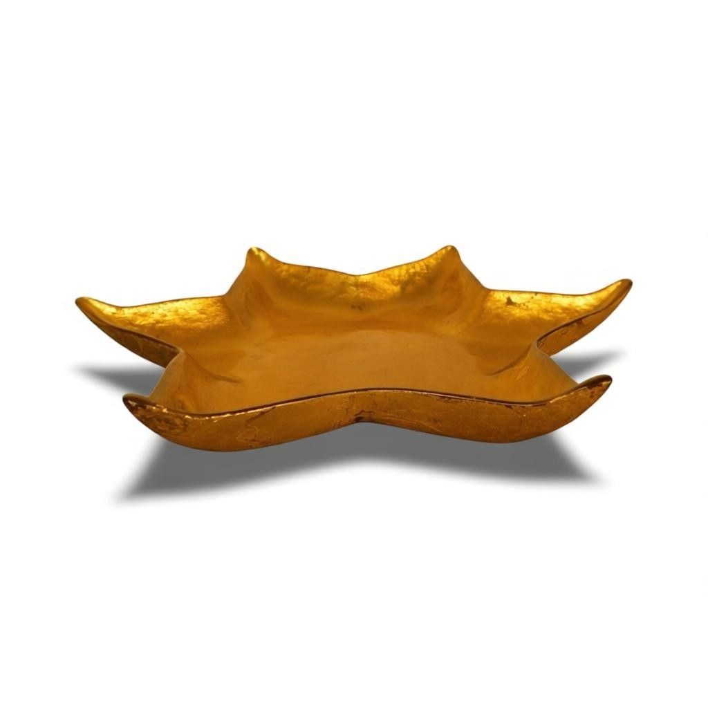 Gold 6-Point Star Bowl Dish Centerpiece Gilded Celestial Witch Decor