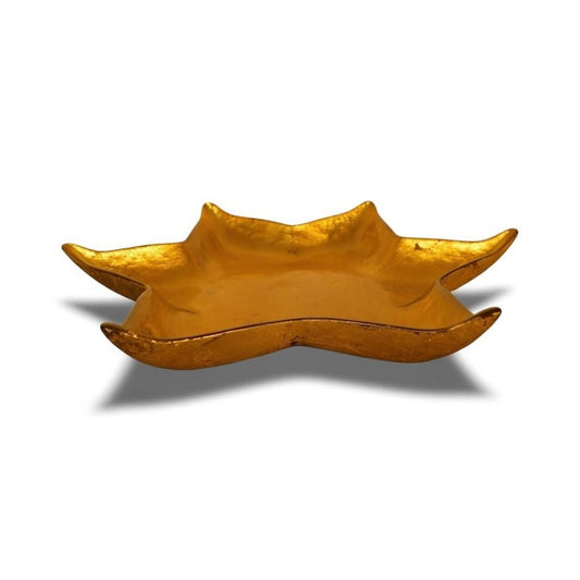 Gold 6-Point Star Bowl Dish Centerpiece Gilded Celestial Witch Decor