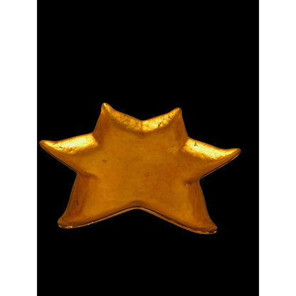 Gold 6-Point Star Bowl Dish Centerpiece Gilded Celestial Witch Decor