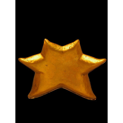 Gold 6-Point Star Bowl Dish Centerpiece Gilded Celestial Witch Decor