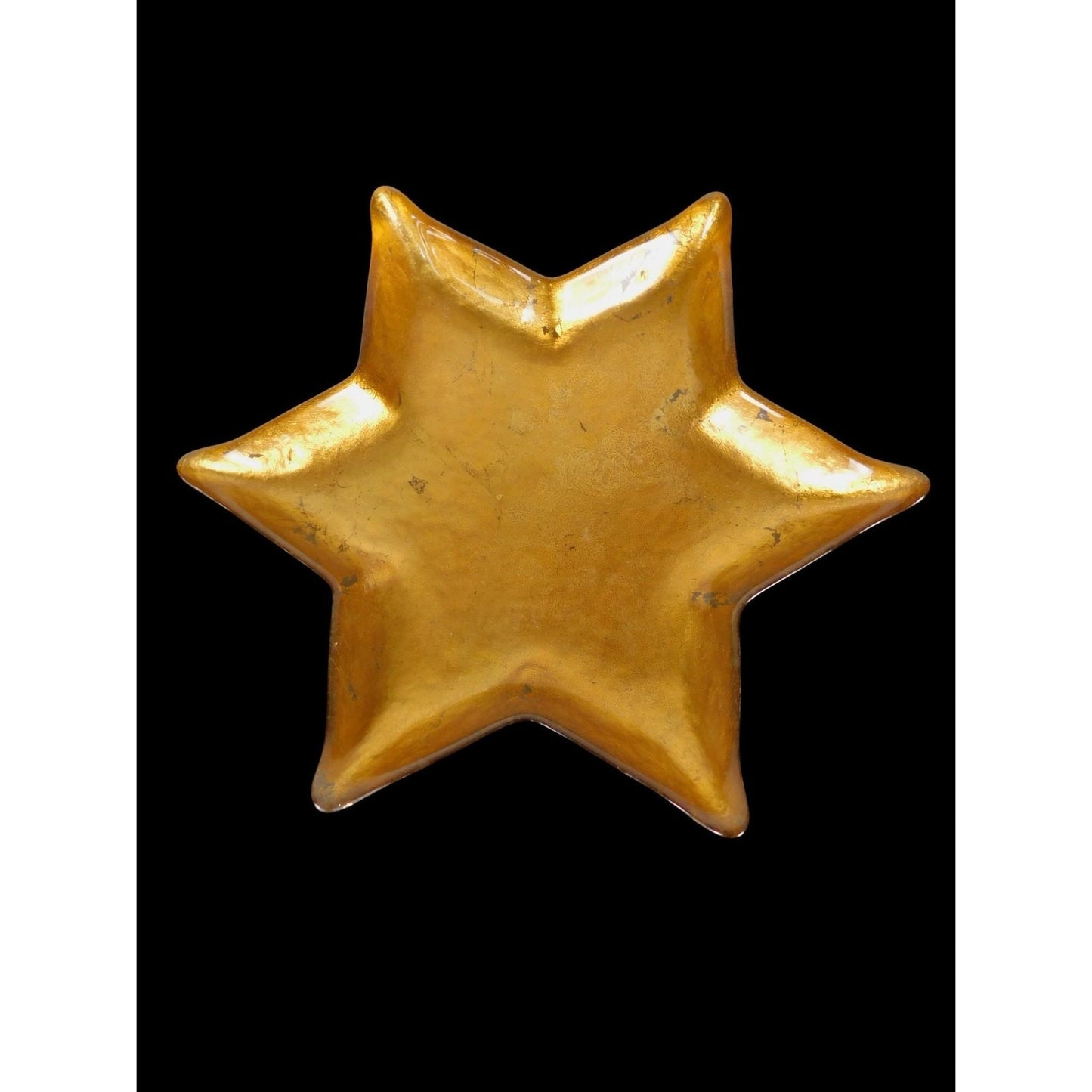 Gold 6-Point Star Bowl Dish Centerpiece Gilded Celestial Witch Decor