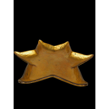Gold 6-Point Star Bowl Dish Centerpiece Gilded Celestial Witch Decor