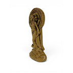 Hecate Goddess Statue Resin Triple Form Wiccan Pagan Altar Decor Gold Tone