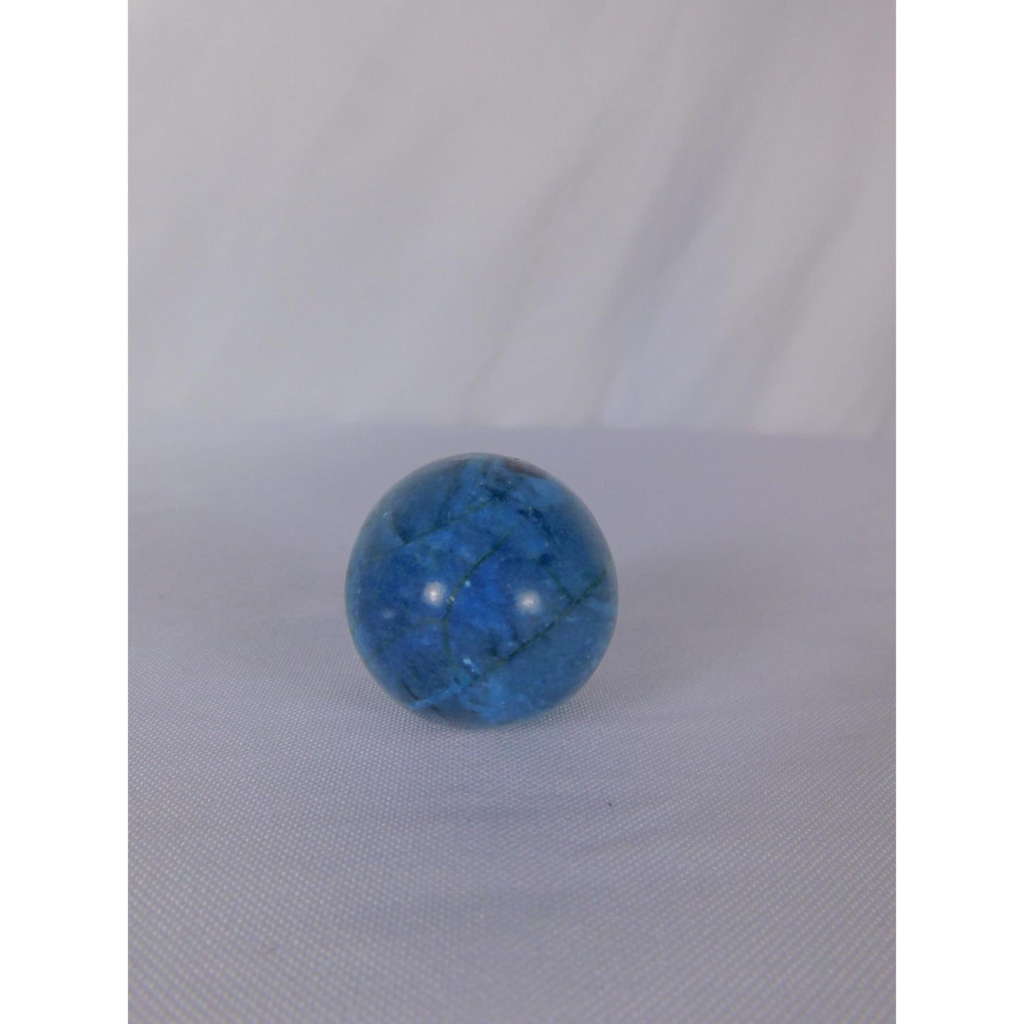 Small Blue Apatite Polished Egg Palm Stone Crystal Healing Witch Altar Decor
