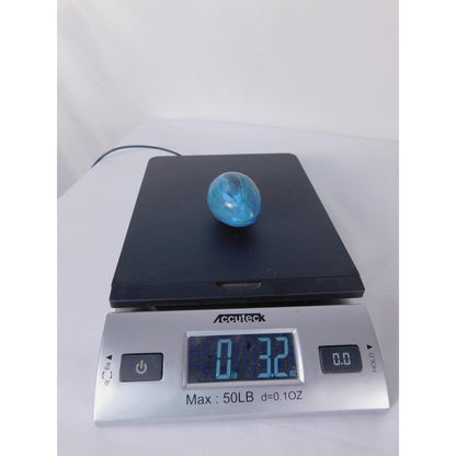 Small Blue Apatite Polished Egg Palm Stone Crystal Healing Witch Altar Decor