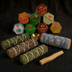 Seven African Powers Incense & Cleansing Bundle 8 HEM Boxes plus Sage, Cedar, Rosemary, Juniper & Palo Santo