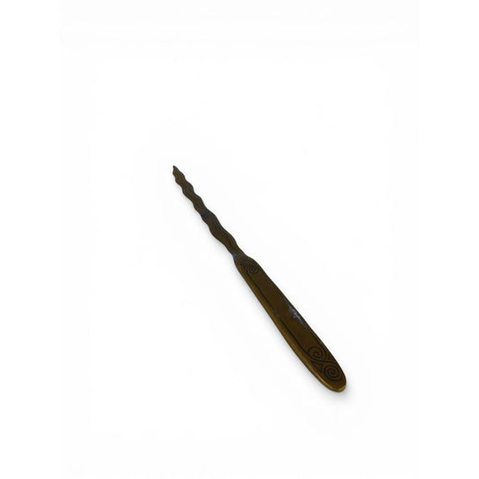 Vintage Brass Snake Letter Opener Wavy Blade Desk Office Accessory Decor Gift