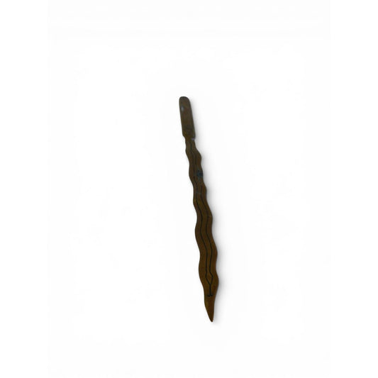 Vintage Brass Snake Letter Opener Wavy Blade Desk Office Accessory Decor Gift