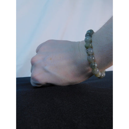 Labradorite Bead Bracelet Natural Crystal Stone Stretch Unisex Healing Jewelry G