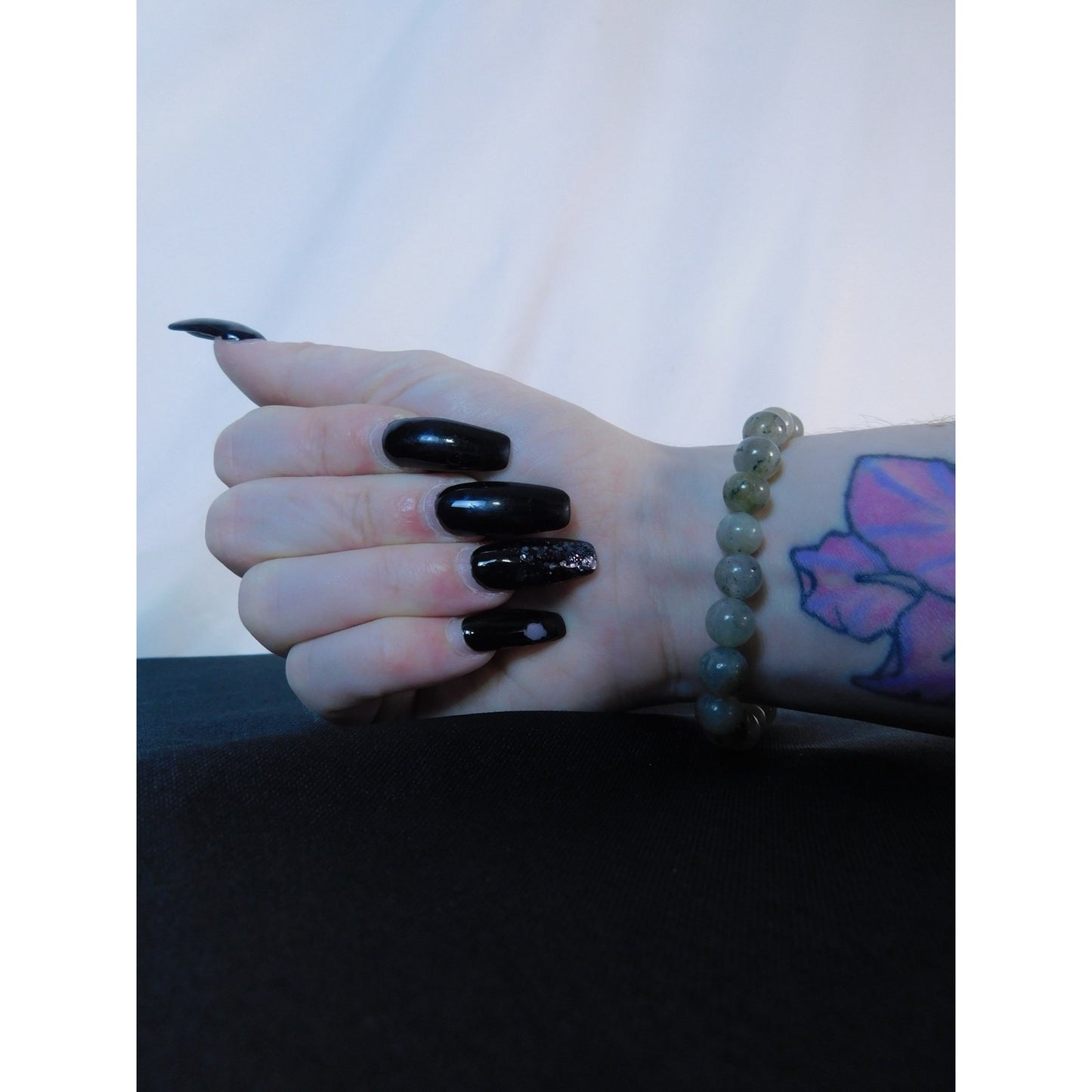 Labradorite Bead Bracelet Natural Crystal Stone Stretch Unisex Healing Jewelry G