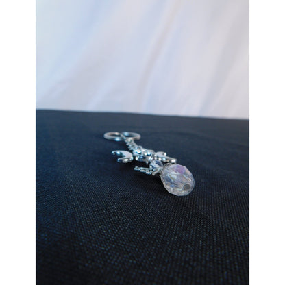 Triple Moon Pentacle Angel Keychain 4.5" - New - Witchcore Ethereal