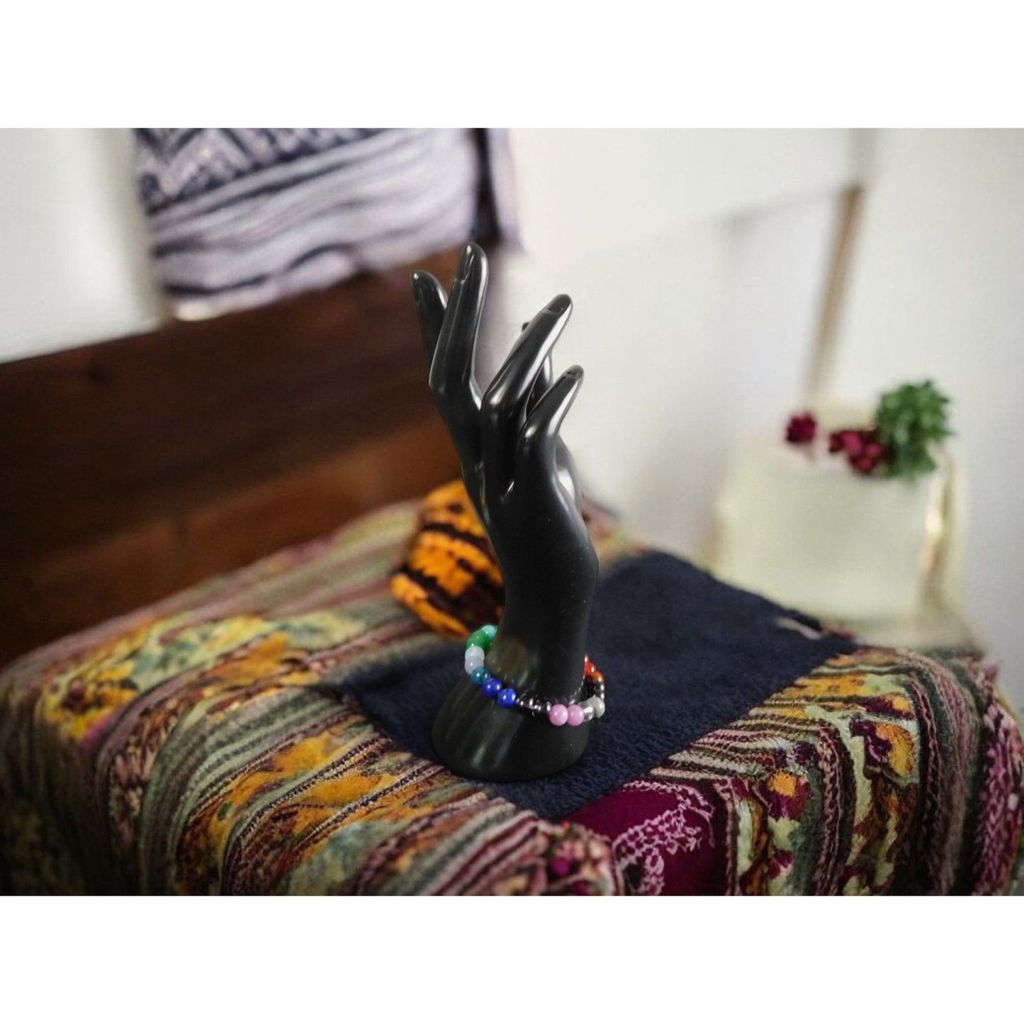 Rainbow Chakra Bracelet Adjustable Gems - New - Witchcore Ethereal