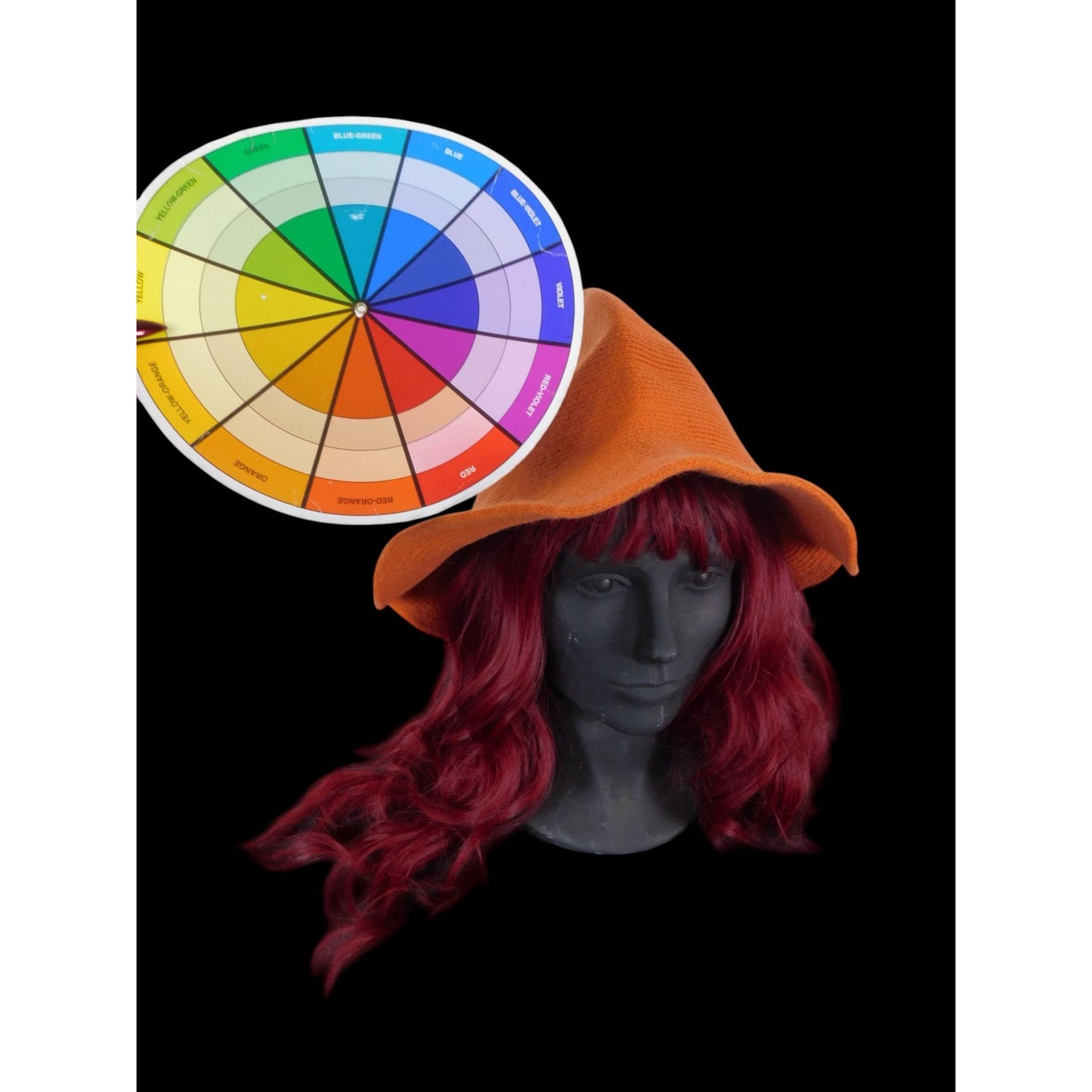 Orange Woven Wool Blend Witch Hat - Adult Ritual & Everyday Wear - New