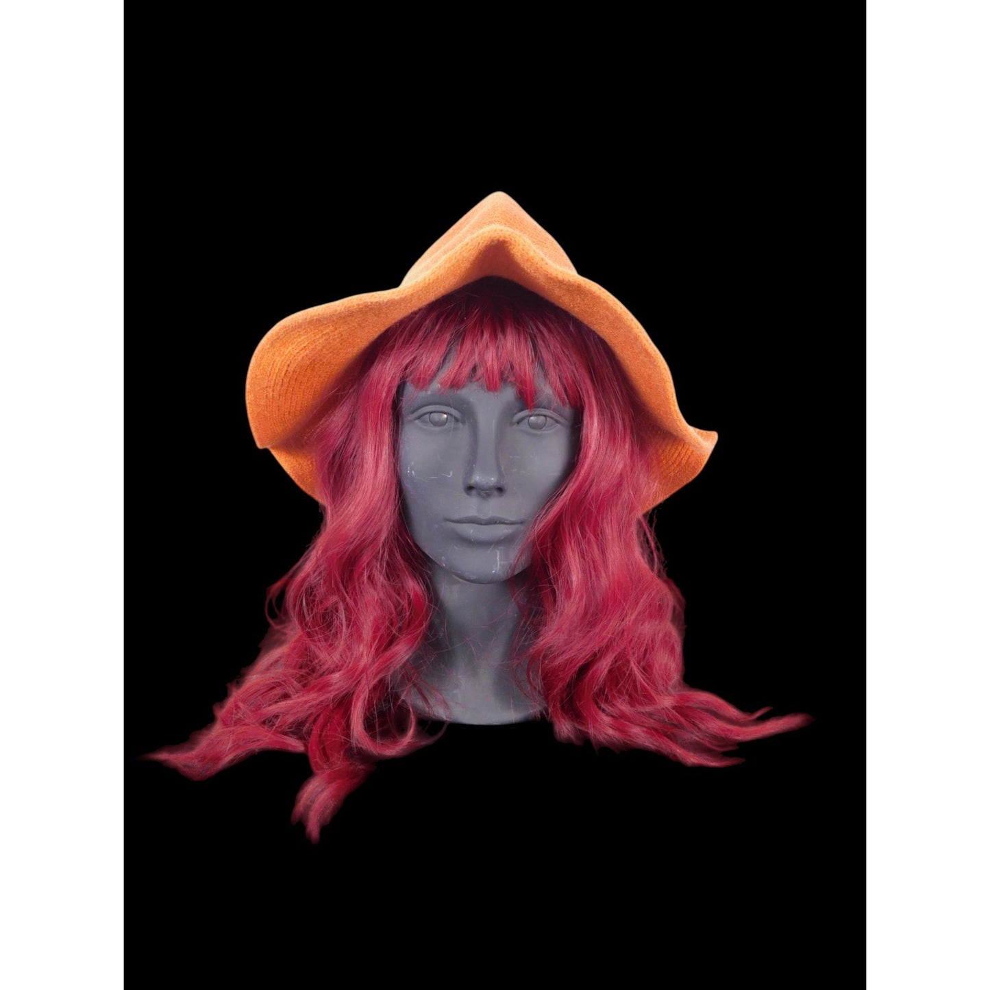 Orange Woven Wool Blend Witch Hat - Adult Ritual & Everyday Wear - New