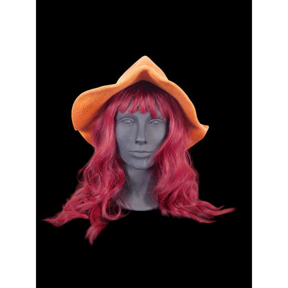 Orange Woven Wool Blend Witch Hat - Adult Ritual & Everyday Wear - New