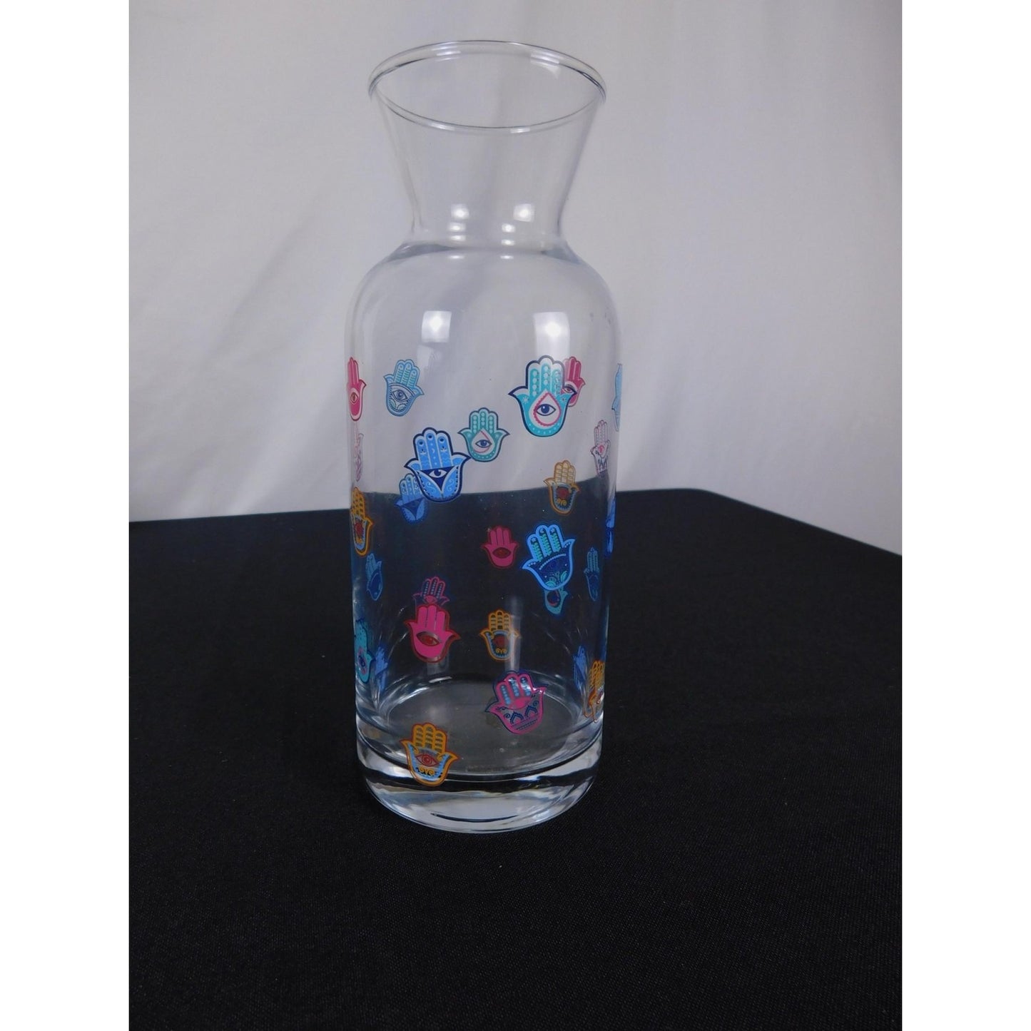 Hamsa Evil Eye Carafe Glass Decanter Witchy