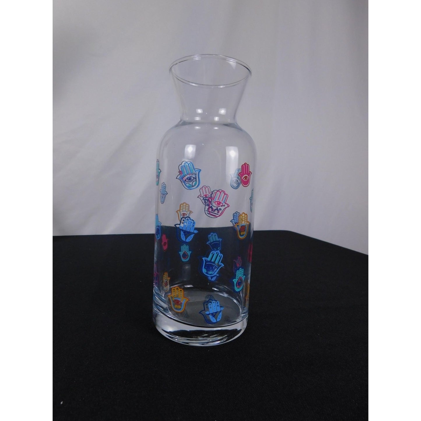 Hamsa Evil Eye Carafe Glass Decanter Witchy
