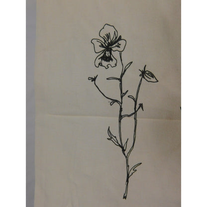 Tote Bag Womens Large Beige Canvas Floral Grow Positive Thoughts Reusable