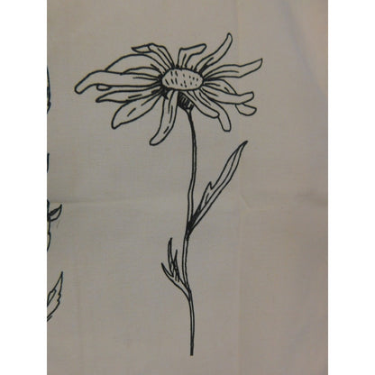 Tote Bag Womens Large Beige Canvas Floral Grow Positive Thoughts Reusable