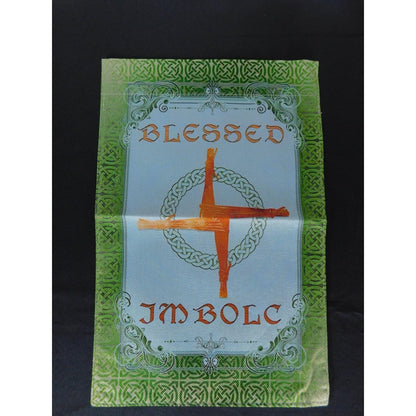 Blessed Imbolc Garden Flag Pagan Wiccan Brigid's Cross Celtic Sabbat Outdoor