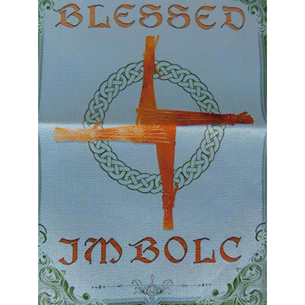 Blessed Imbolc Garden Flag Pagan Wiccan Brigid's Cross Celtic Sabbat Outdoor