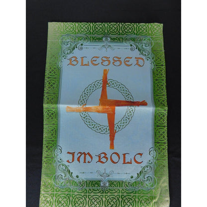 Blessed Imbolc Garden Flag Pagan Wiccan Brigid's Cross Celtic Sabbat Outdoor