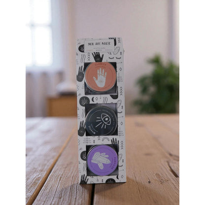 You Are Magic Scented Candle Set 3 Tin Clarity Mystic Purpose Crystals Gift Deco