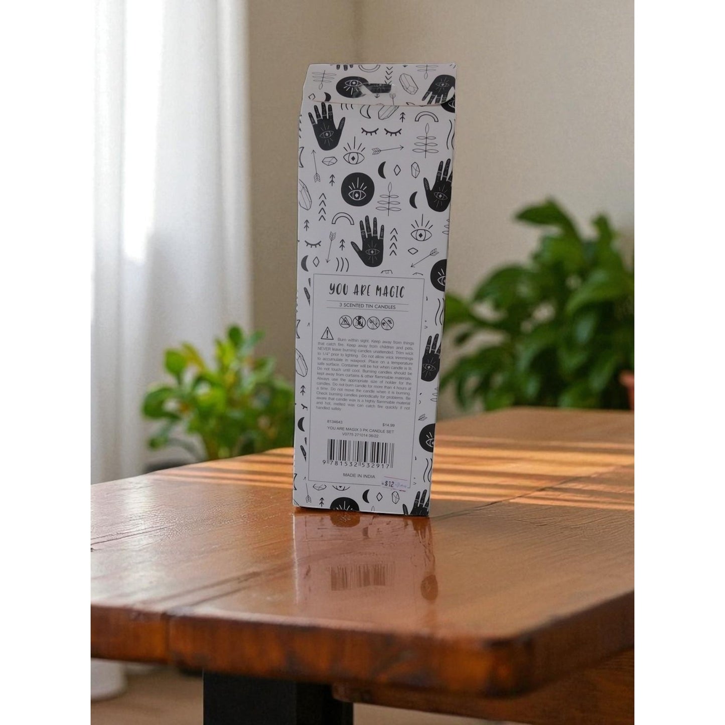 You Are Magic Scented Candle Set 3 Tin Clarity Mystic Purpose Crystals Gift Deco