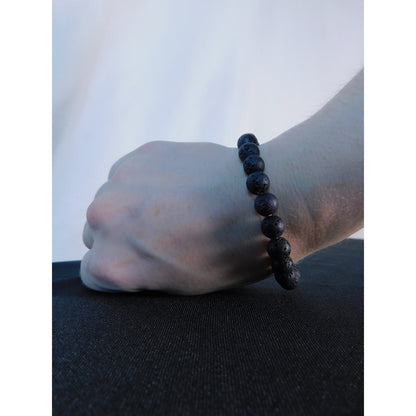 Lava Rock Healing Energy Bracelet Promotes Emotional Stability & Inner Strength