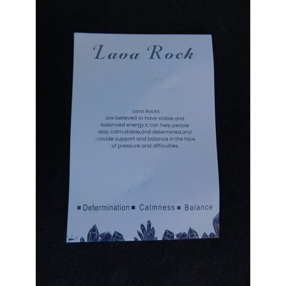 Lava Rock Healing Energy Bracelet Promotes Emotional Stability & Inner Strength
