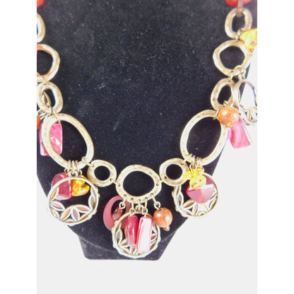 Coldwater Creek Statement Necklace Multi Strand Beaded Mixed Media Boho Gift Jew