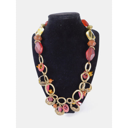 Coldwater Creek Statement Necklace Multi Strand Beaded Mixed Media Boho Gift Jew