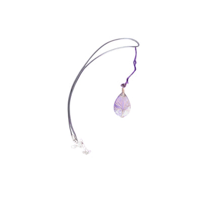Amethyst Tree of Life Pendant Necklace Wire Wrapped Purple Crystal Teardrop