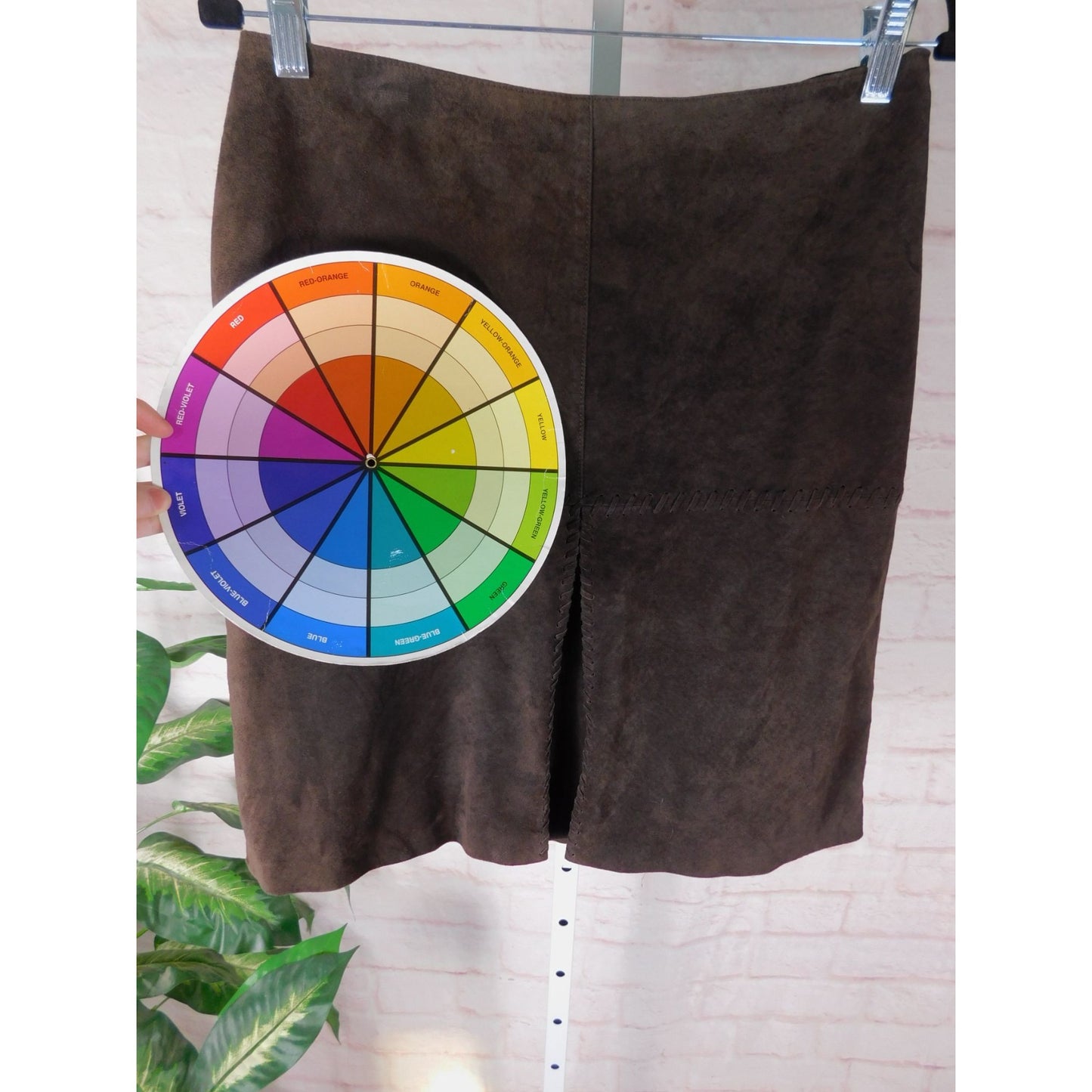 Worth Suede Brown Boho Mini Skirt 6 Leather