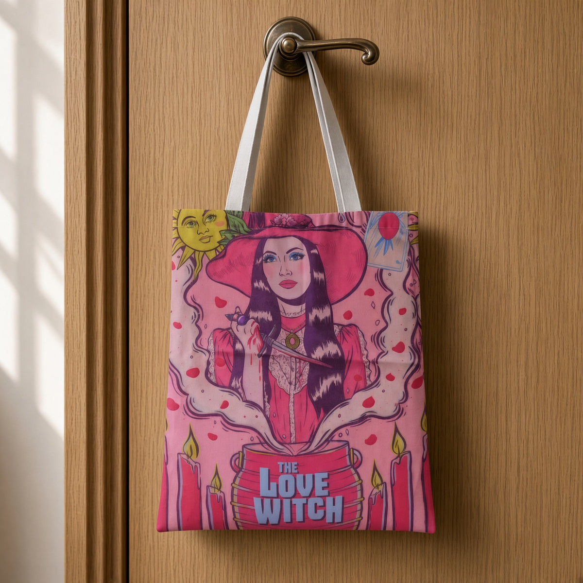 Love Witch Tote Bag 16" x 13" Printed Shoulder Tote
