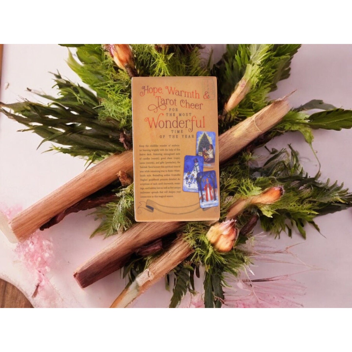 Yuletide Tarot Card Deck, 78 Holiday Cards 4.13" x 2.48" NIB Festive Design