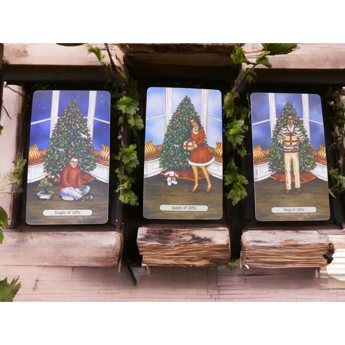 Yuletide Tarot Card Deck, 78 Holiday Cards 4.13" x 2.48" NIB Festive Design