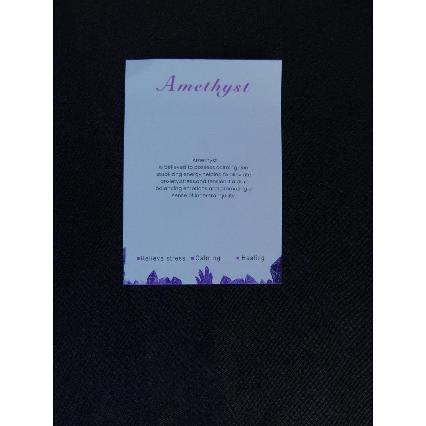 Amethyst Beaded Bracelet Healing Energy Gemstone Calming Stress Relief Jewelry G